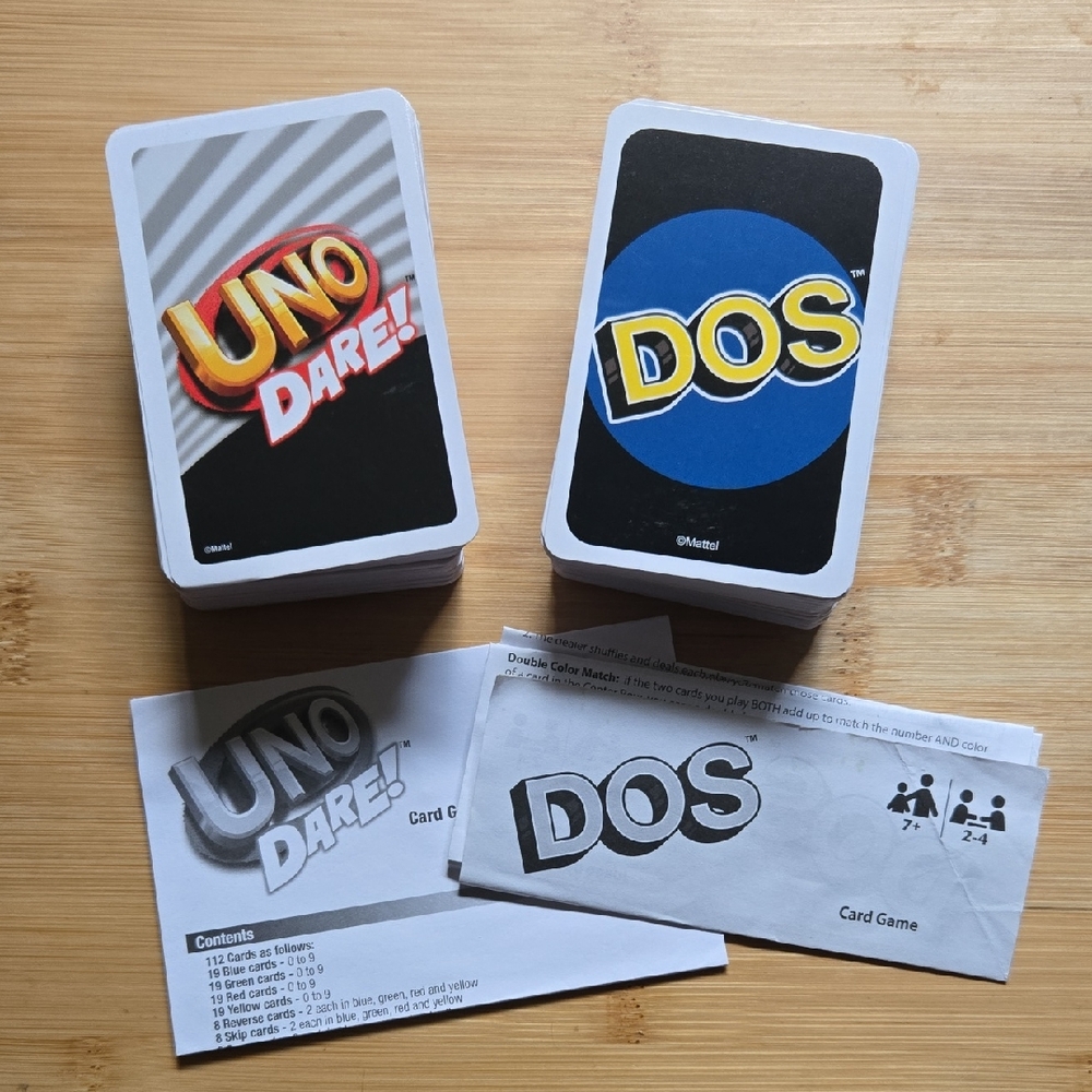 Mattel UNO Dare and DOS Card Set Family Game Night